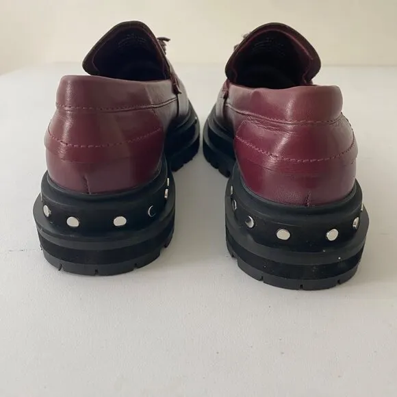 New Free People Teagan Tassel Loafers Shoes Lug Sole Platform