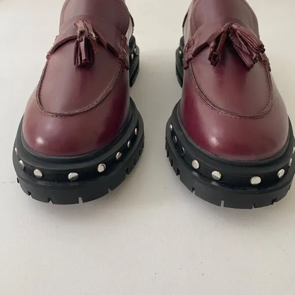 New Free People Teagan Tassel Loafers Shoes Lug Sole Platform