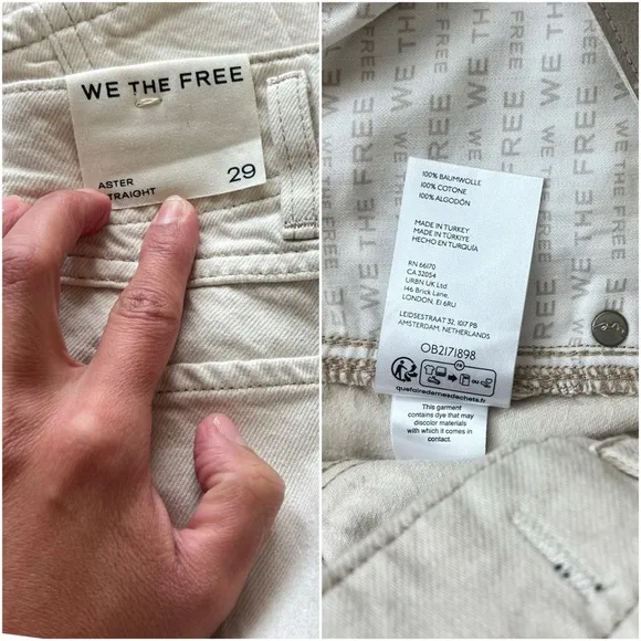 NEW FREE PEOPLE WE THE FREE ASTER STRAIGHT-LEG JEANS Sz 29
