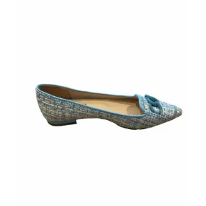 NEW FRENCH SOLE lilah loafers in blue tweed