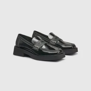 NEW G.H. Bass Bowery Square Toe Patent Leather Penny Loafers EU 39 US 8