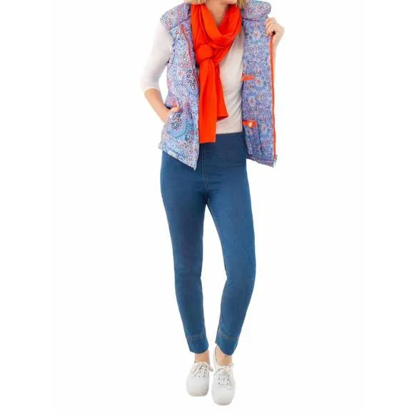 NEW GRETCHEN SCOTT gripeless denim pull on pant in light denim