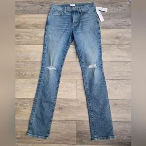 New Hudson Ace Slim Rebel Jeans tall 31 light med blue distressed