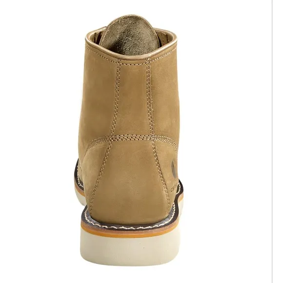 New in box 6&quot; MOC TOE WEDGE BOOT Carhartt Men's Tan Boots