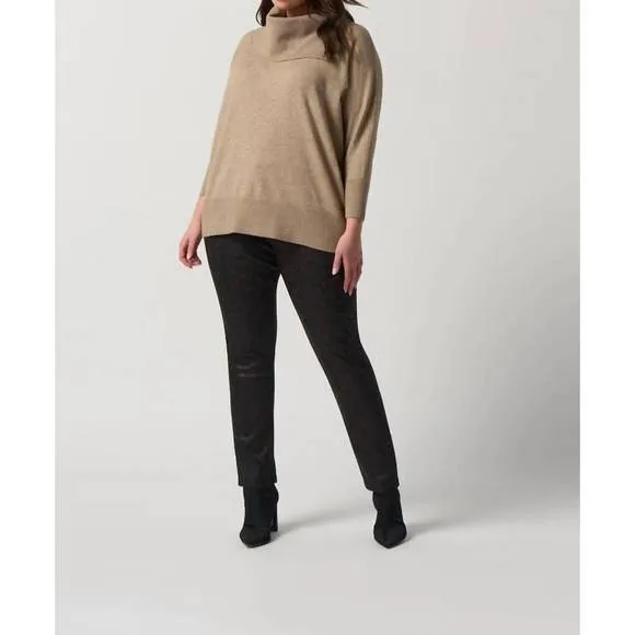 NEW JOSEPH RIBKOFF animal print slim-fit jeans in mocha/black