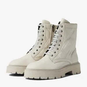 New! La‎ Canadienne Yasmine Quilted Leather Lace Up Boots Sz 38 Sz 7.5 /8 $598