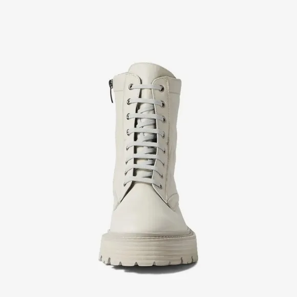 New! La‎ Canadienne Yasmine Quilted Leather Lace Up Boots Sz 38 Sz 7.5 /8 $598