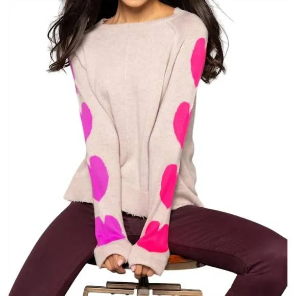 NEW LISA TODD heart stealer sweater in birch