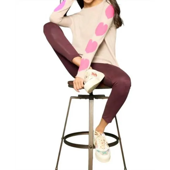 NEW LISA TODD heart stealer sweater in birch