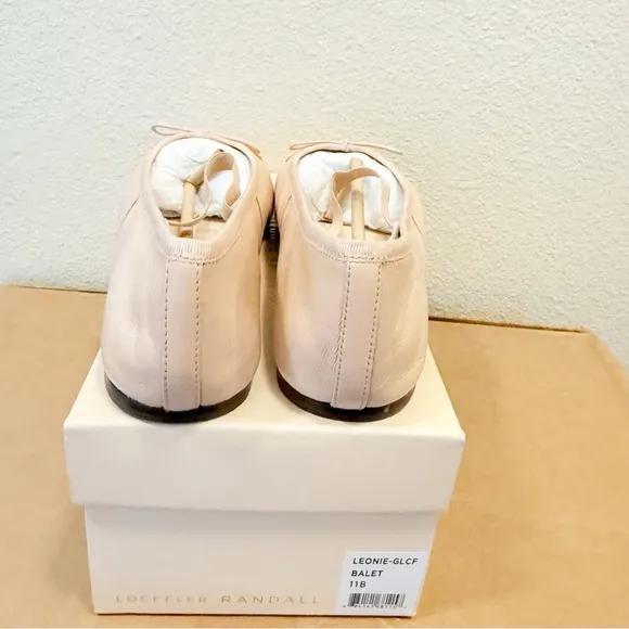 NEW LOEFFLER RANDALL Leonie Lambskin Bow Ballerina Flats in Box size 11 $250
