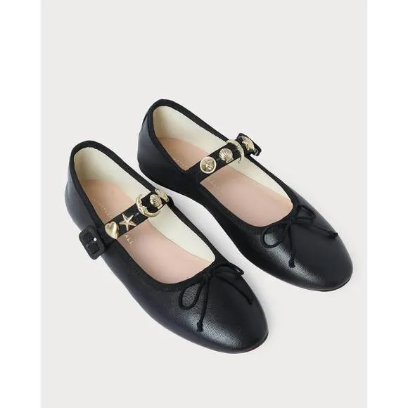 NEW LOEFFLER RANDALL women chiara mary jane flats in black