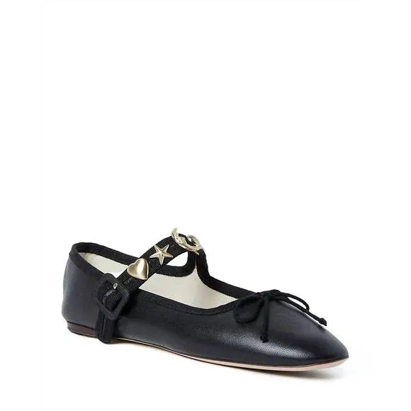 NEW LOEFFLER RANDALL women chiara mary jane flats in black