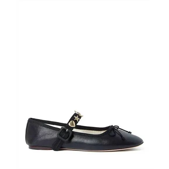 NEW LOEFFLER RANDALL women chiara mary jane flats in black