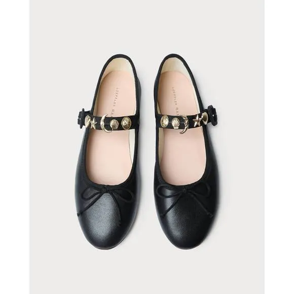 NEW LOEFFLER RANDALL women chiara mary jane flats in black