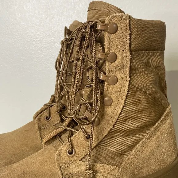 New Made in USA Army Military Combat Flight Hot Weather Desert Boots Coyote 4.5