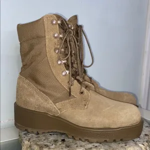 New Made in USA Army Military Combat Flight Hot Weather Desert Boots Coyote 4.5