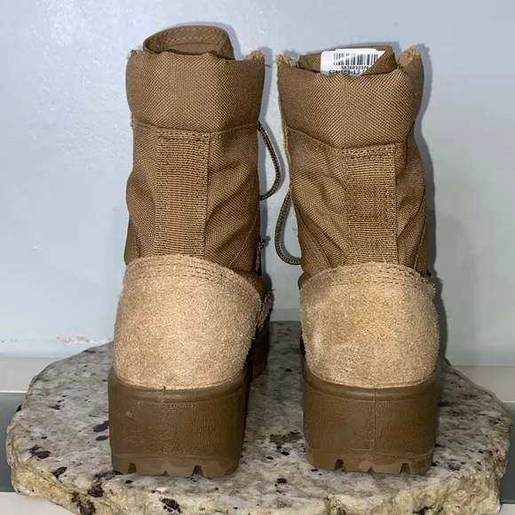 New Made in USA Army Military Combat Flight Hot Weather Desert Boots Coyote 4.5