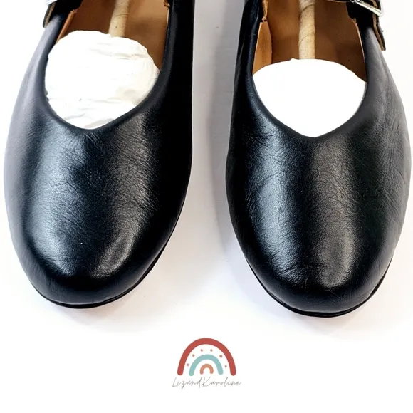 New! Madewell The Remy Mary Jane Black Leather Ballet Flat