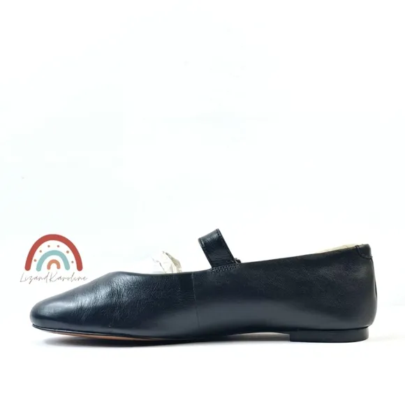 New! Madewell The Remy Mary Jane Black Leather Ballet Flat