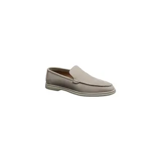NEW MANDELLI men yacht leather loafers in white
