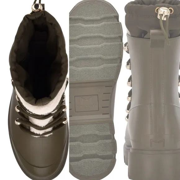 NEW Marc Fischer LTD Freely Waterproof Lace Up Rain Boots
