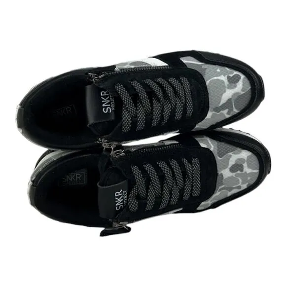 New Men SNKR Project Fashion Sneakers  Rodeo 1.5 Black Grey Camo Shoes US 11.5