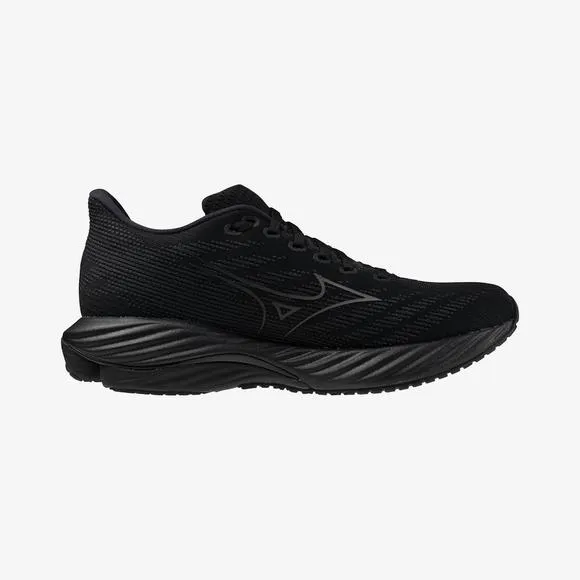 NEW MIZUNO men's wave rider 28 sneakers in black/quiet shade