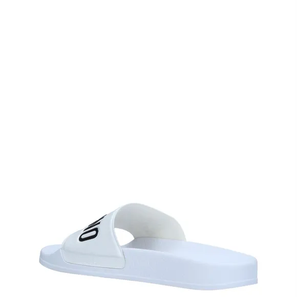 New Moschino Logo Sandals White