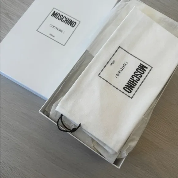 New Moschino Logo Sandals White