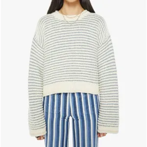 NEW MOTHER bell sleeve jumper roll top in did you make that?