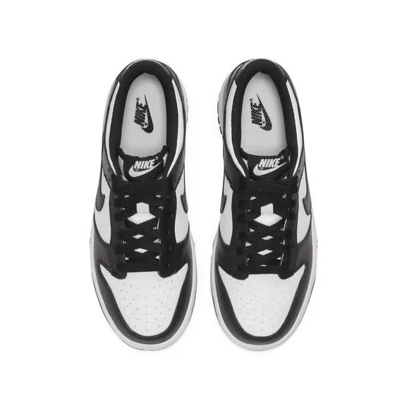 NEW NIKE kids dunk low panda sneakers in white/black-white