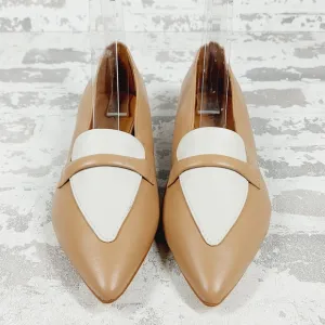 NEW Nordstrom RACK Meade Cream Tan White Flat Loafers O118