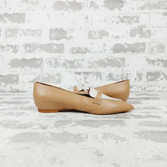 NEW Nordstrom RACK Meade Cream Tan White Flat Loafers O118