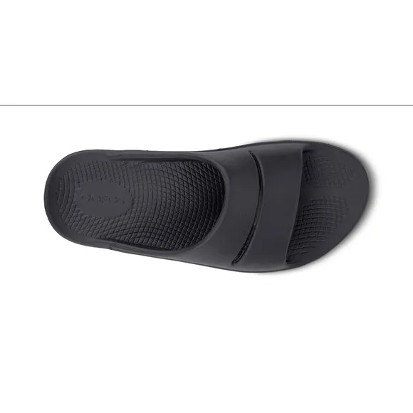 NEW OOFOS OOahh Recovery Slides Sandals Comfort Cushioned Black Mens 13