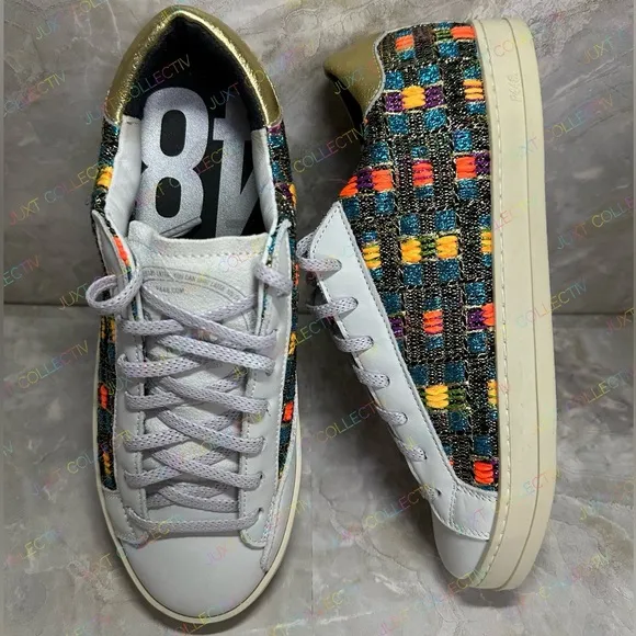 NEW - P448 John Malhia Low Top Multicolor SneakersWomen's Size EU 38/ US 7.5-8