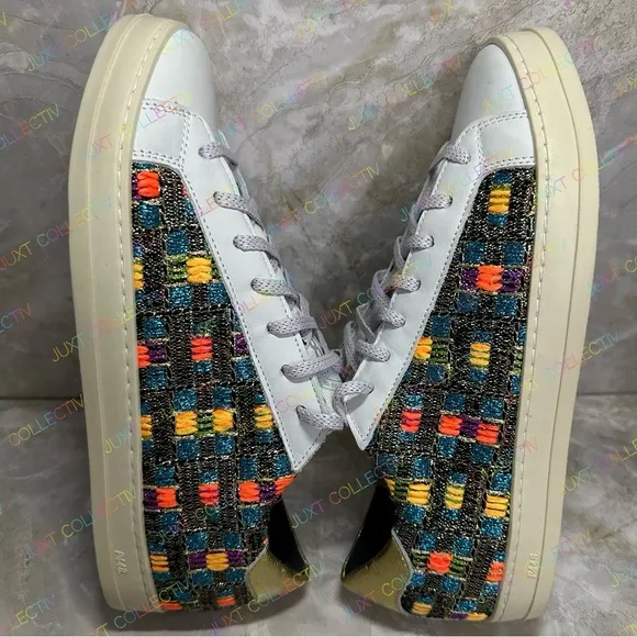 NEW - P448 John Malhia Low Top Multicolor SneakersWomen's Size EU 38/ US 7.5-8