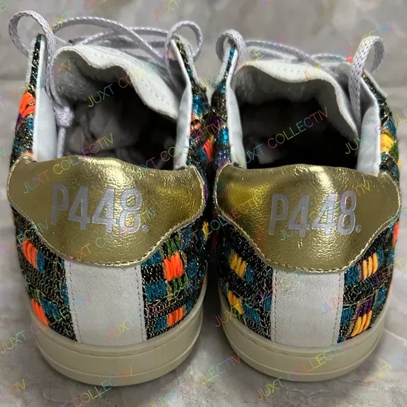 NEW - P448 John Malhia Low Top Multicolor SneakersWomen's Size EU 38/ US 7.5-8