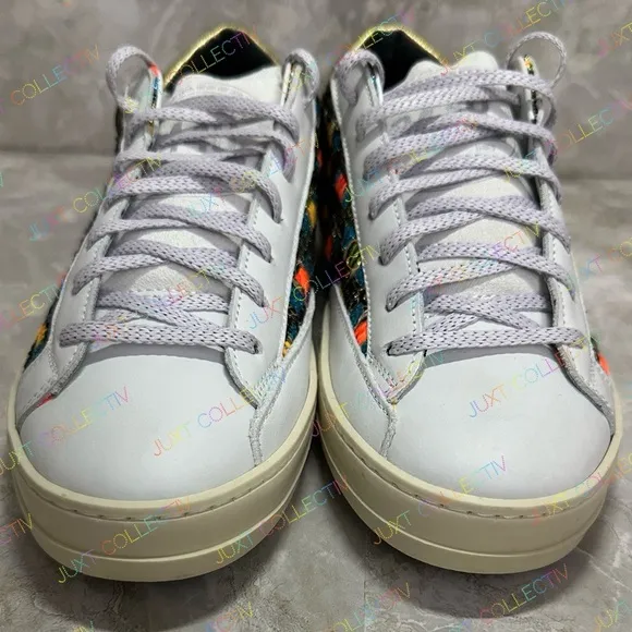 NEW - P448 John Malhia Low Top Multicolor SneakersWomen's Size EU 38/ US 7.5-8