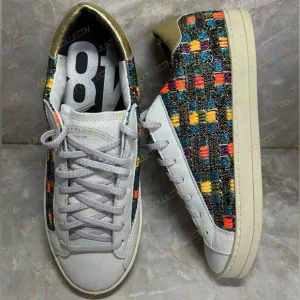 NEW - P448 John Malhia Low Top Multicolor SneakersWomen's Size EU 38/ US 7.5-8