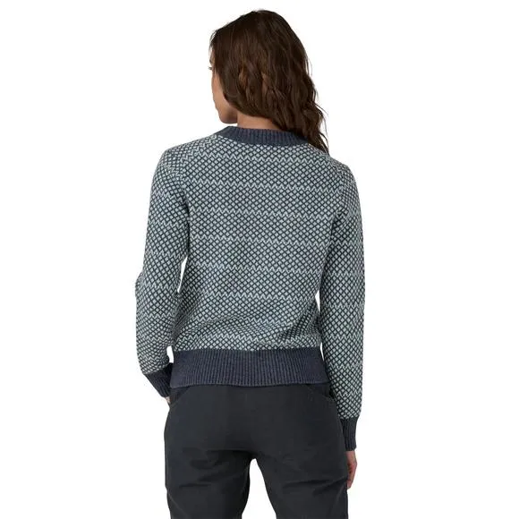 NEW PATAGONIA recycled wool-blend crewneck sweater in thermal blue