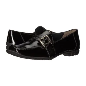 New Paul Green The Neutron loafers in crinkle black patent leather Size 5.5