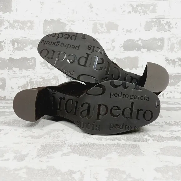 NEW Pedro Garcia Wilmette Brown Leather Furry and Suede Booties H660