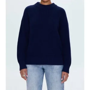 NEW PISTOLA eve mockneck sweater in navy