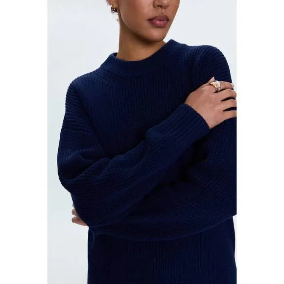NEW PISTOLA eve mockneck sweater in navy
