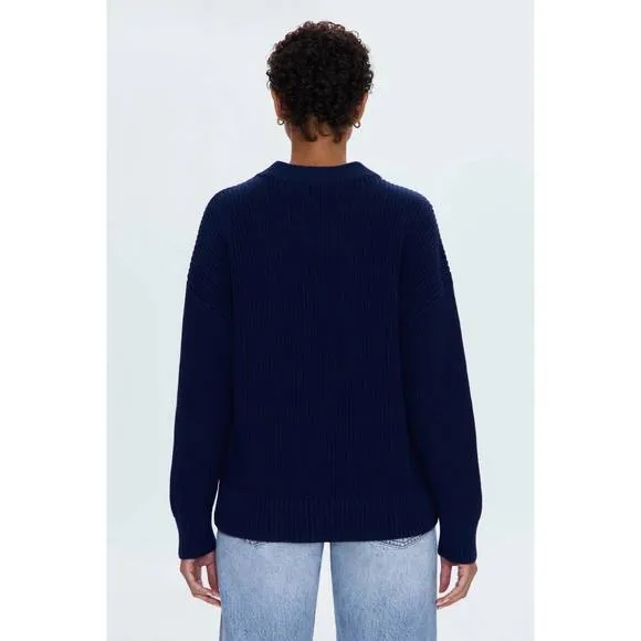 NEW PISTOLA eve mockneck sweater in navy