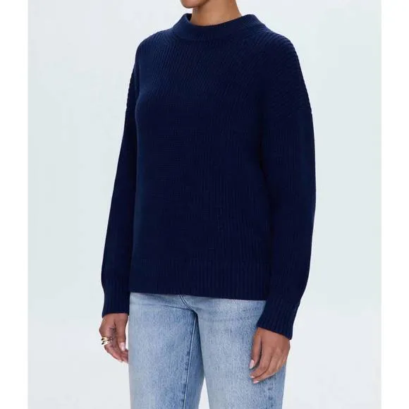 NEW PISTOLA eve mockneck sweater in navy