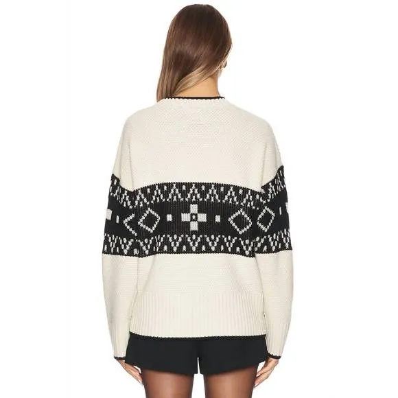 NEW PISTOLA lenni sweater in oatmeal black fairisle