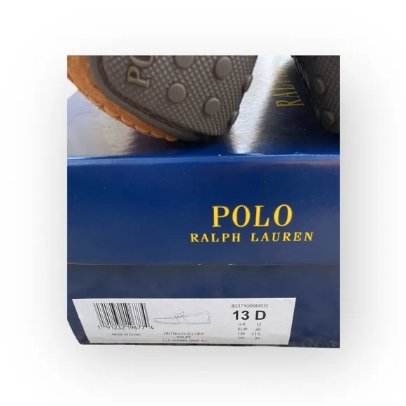 New Polo Ralph Lauren Brown Suede Driver Loafers Size 13 Men