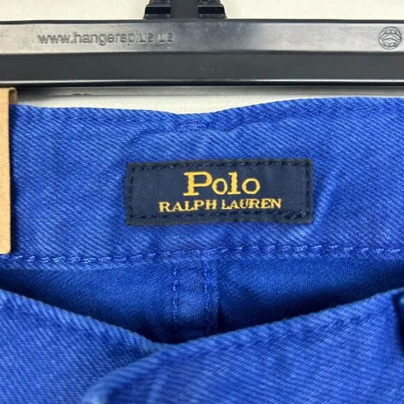 NEW Polo Ralph Lauren Varick Slim Straight Hemp Mens 34x34 Denim Blue Jeans Blue