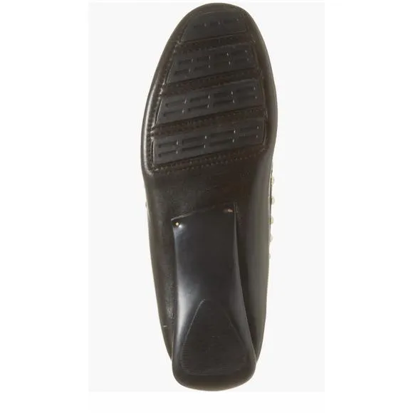 NEW ROBERT ZUR women's studded loafer in black